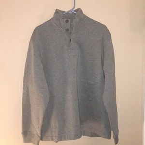 Lands’ End Large Gray Pull-over with Buttons